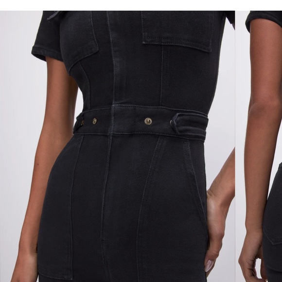 Good American fit for success bootcut jumpsuit size 5 in black - Picture 2 of 5